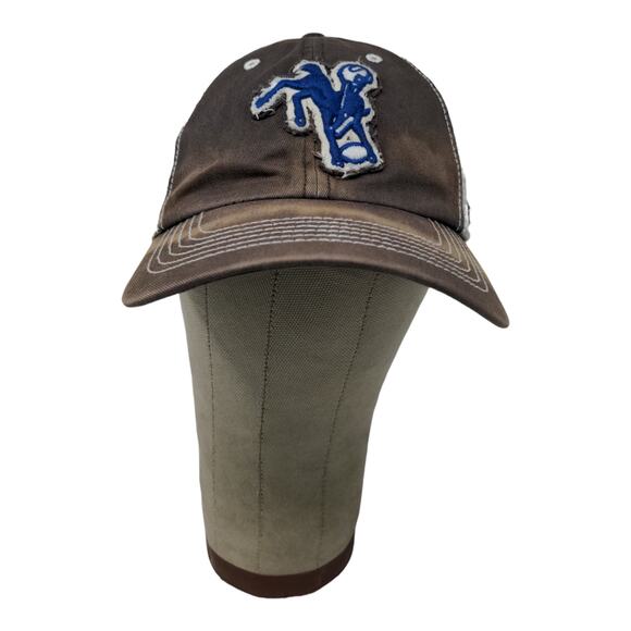 47 Brand NFL Indianapolis Colts Meshback Fitted Hat Embroidered SZ S-M Brown - Picture 1 of 12